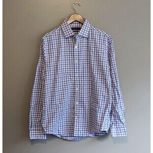 Tommy Hilfiger Size Medium Dress Shirt Mens Purple Slim Fit Stretch Button 15.5